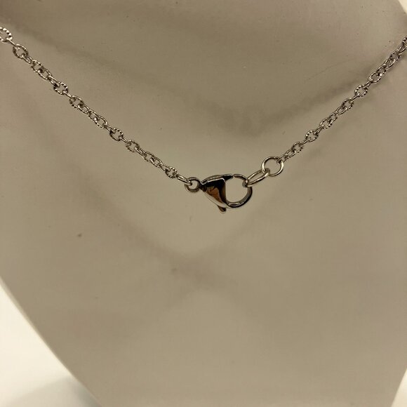 Natural Abalone Shell Paua Shell Large Pendant 18 inch Stainless Steel Chain - Picture 11 of 13